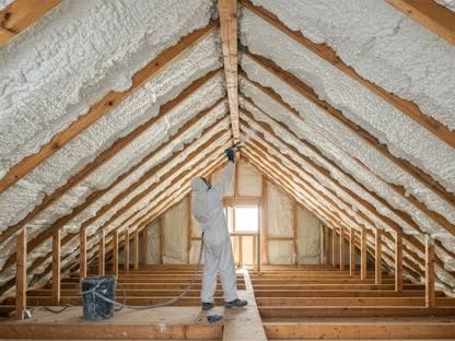 Attic insulation replacement in a Canadian home